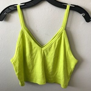 Neon green crop top